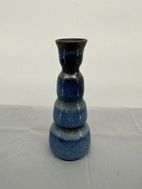 Ceramic blue studio pottery bud vase
